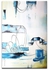 Hand Made Wall Painting White/Blue/Black 140x100 centimeter