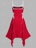 Plus Size Christmas Velvet Handkerchief Backless Cami Dress - L