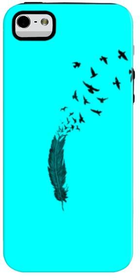 Stylizedd Apple iPhone 5 5S Premium Dual Layer Tough Case Cover Matte Finish - Birds of a feather