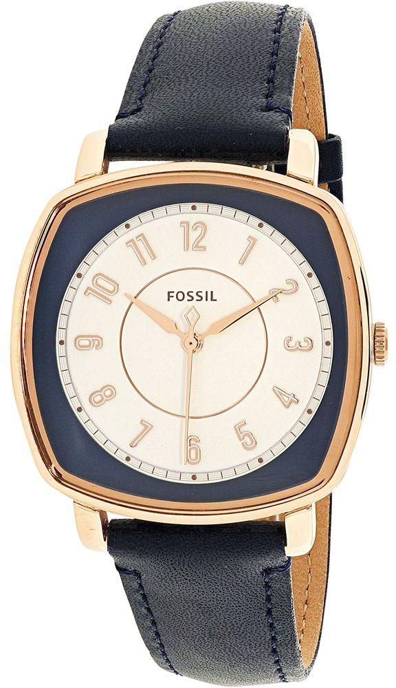 Fossil Idealist Women's Blue Dial Leather Band Watch - ES4248SET
