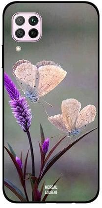 Skin Snap Case Cover -for Huawei Nova 7i Cute Cream Color Butterflies Cute Cream Color Butterflies