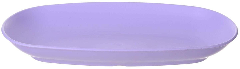 Get Elhoda Plastic Oval Plate, 24 cm - Mauve with best offers | Raneen.com