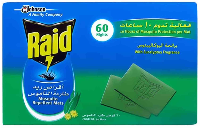 Raid Mosquito Repellent Mats - 60 Tablets