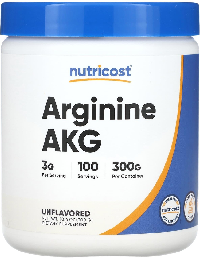 Nutricost‏, أرجينين AKG ، بدون نكهات ، 10.6 أونصة (300 جم)