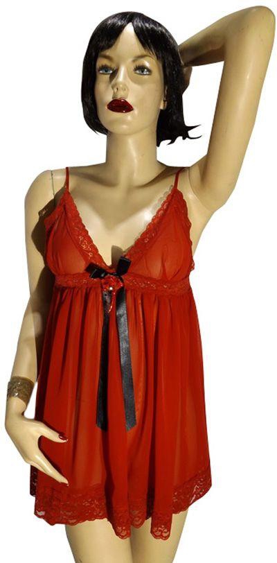Lingerie Dress For Women - Red, Medium