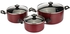 Prestige 25Pc Non Stick Cookware Set + Free Rice Cooker Pr81595, Red