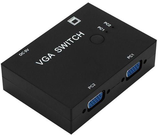 VGA Switcher Splitter 1X4 1X2 VGA Video KVM Switch Adapter Converter Box For PC Monitor Accessories