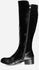 Sergio Todzi Black Leather High Boots with Silver Studs on the Side