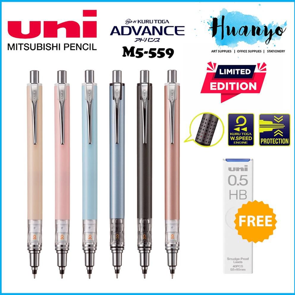 UNI Kuru Toga Limited Edition Advance Mechanical Pencil + Free Lead 0.5MM HB M5-559