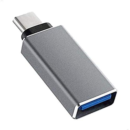 Keendex kx2359 otg male type-c usb 3.1 to female usb 3.0 converter cable - gray and white