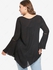 Plus Size Hollow Out Lace Panel Asymmetrical Ruched Blouse - 1x | Us 14-16