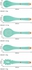 Silicon Serving Spoon Set -6 Pieces (5 Pieces +Stand) -Pink