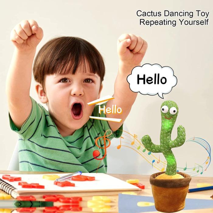 Dancing Cactus Plushies Toy Talking, Dancing, Recording, Singing,Repeating What You Say Sunny Cactus Toys 12.6