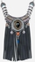 Variety Leather-Metal Mix Fringed Necklace - Black