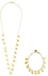 الوان - طقم مجوهرات مكون من عقد وسوار مطلي بالذهب للنساء من اكسيسوريز - EE3686NBMG