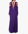 Purple Ruffle Cold Shoulder Maxi Dress