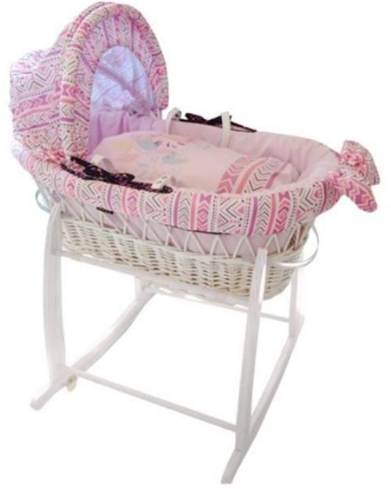 Pink baby rocking bed