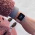 For Apple Watch Series SE Strap Band 42/44mm - Sport Rubber Bracelet Watchband- Sand Pink