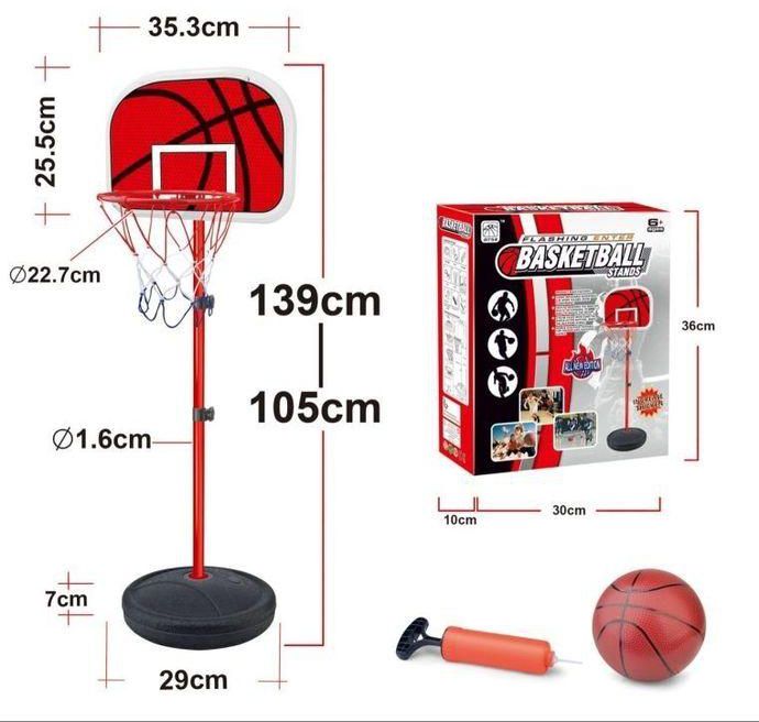 Portable And Adjustable Basketball Stand - 105-139cm