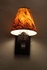 Eltahhan Wood Wall Lamp With Brown Glass Shade-Dark Brown Color