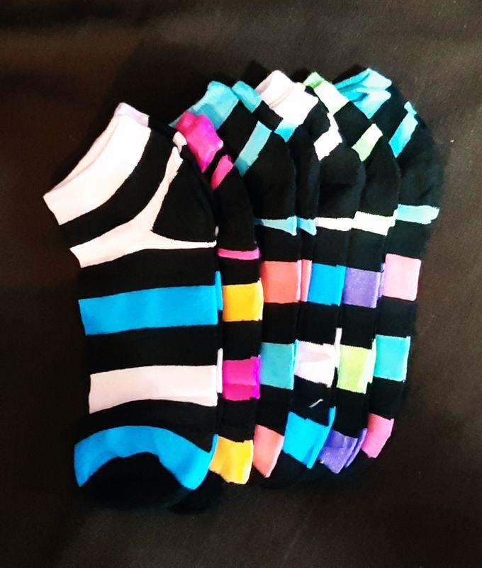 Fashion Ankle Happy Socks 6 Pairs Set 100% Cotton Assorted .