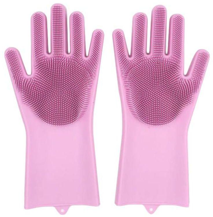 Waterproof Cleaning Gloves Pink 34 centimeter