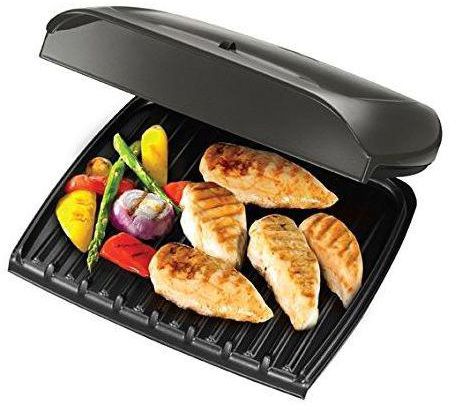 Black George Foreman 7-Portion Entertaining Variable Temp Grill 