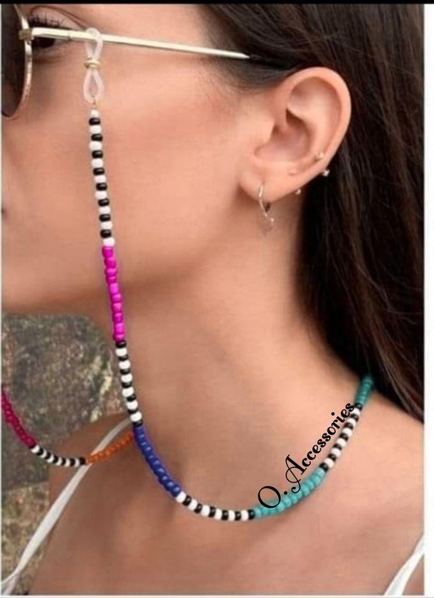 O Accessories Glasses Chains _ Multicolor Beads