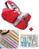 Generic Baby Carrier red+ Grooming Kit + 8Pcs Assorted Infant Towel