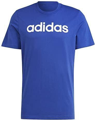 adidas Men's M Lin Sj T T-Shirt, semi Lucid Blue, XS