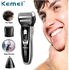 Kemei KM-5558 3 In 1 Rechargeable Electric Shaver + Gift Bag Dukan Alaa