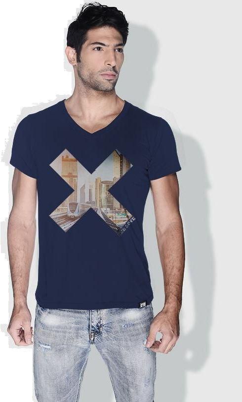 Creo DXB X City Love T-Shirts for Men - L, Blue