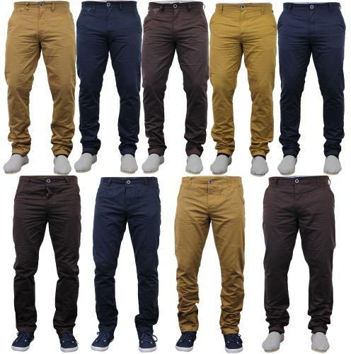 Fashion 4 Pack Khaki Trousers-Black,Brown,Beige,Navy Blue.