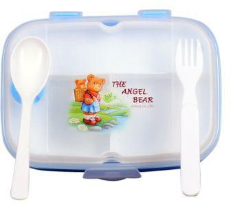 Generic Lunch Box - Small - White & Blue