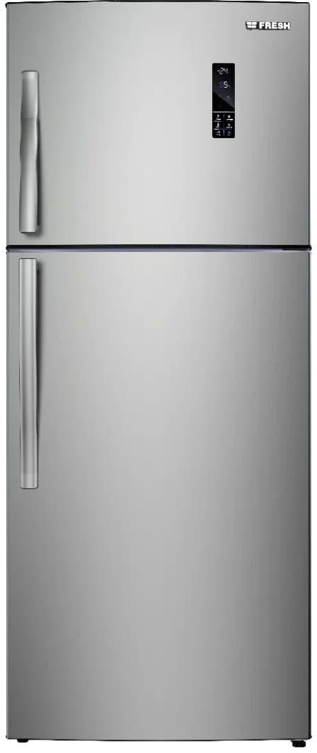Get Fresh FNT-M580YT Refrigerator, No Frost, 471 Liters, 2 Doors, Digital - Silver with best offers | Raneen.com