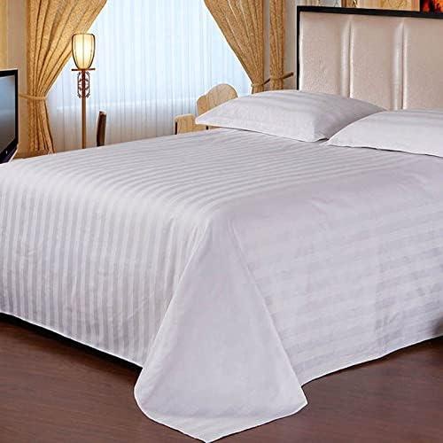 one year warranty_King Bed Sheet 240x280cm, 300TC Satin Stripe 100% Cotton, White9990880