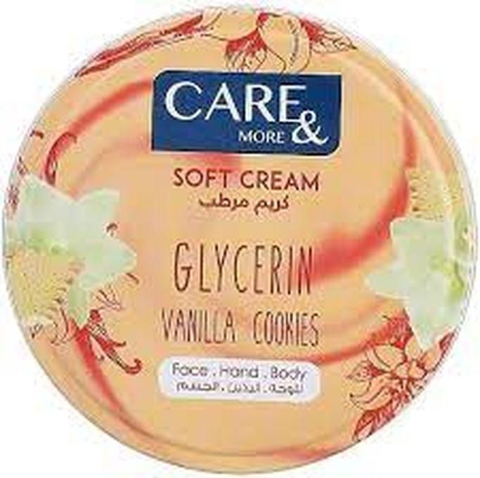 Care & More Soft Cream With Glycerin-Vanilla & Cookies-75ML