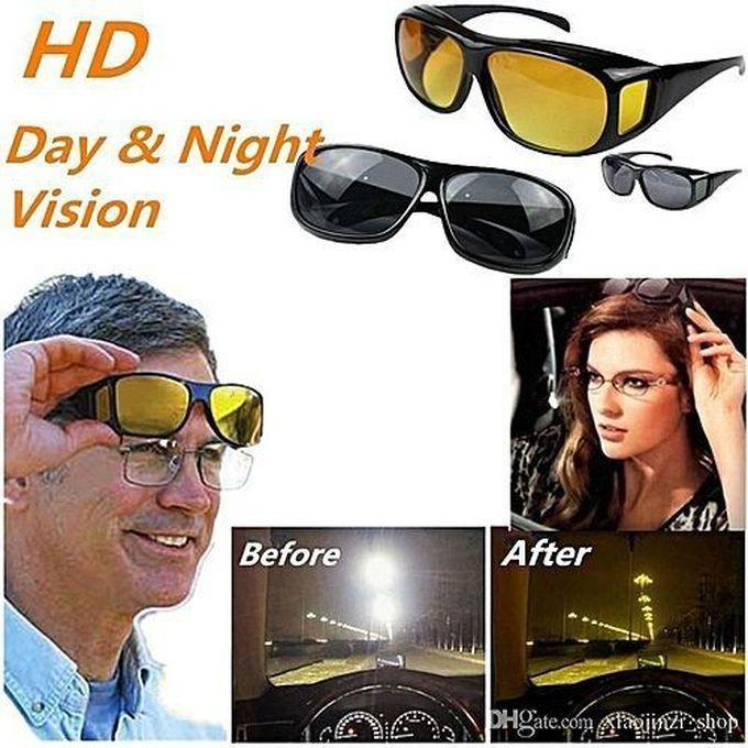 HD Vision Anti Glare Day & Night View Driving Glasses Set Of 2,