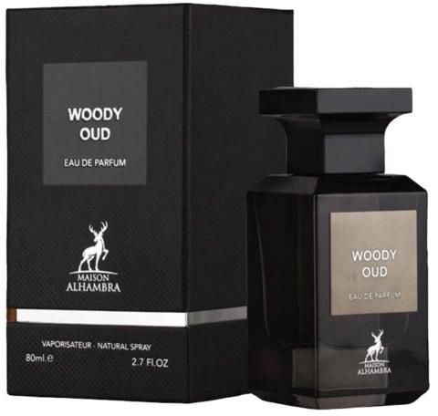 Maison Alhambra Woody Oud (New in Box) 80ml Eau De Parfum Spray (Unisex)