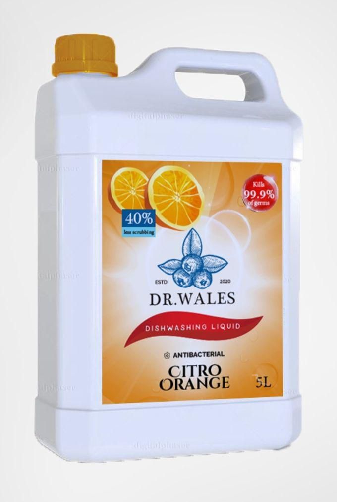 DR. WALES Dishwashing Liquid Detergent- Citro Orange 5 Litres