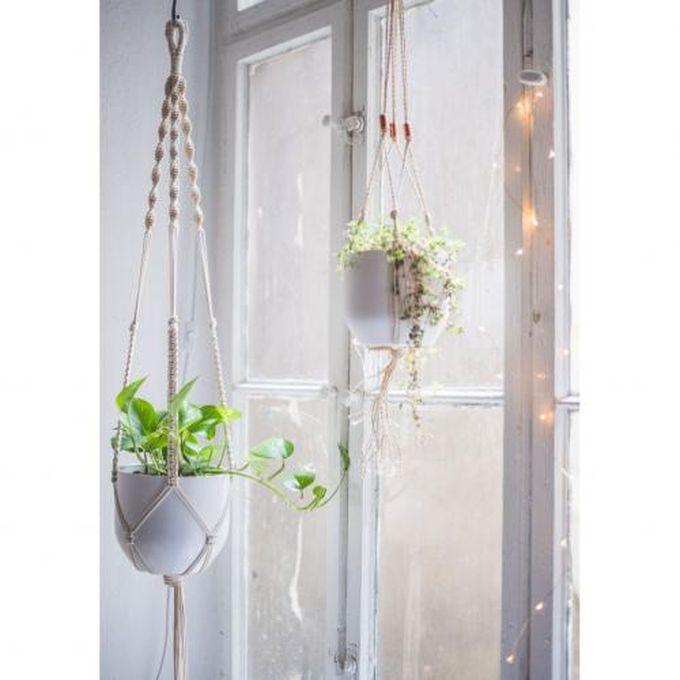 عليقة لبوتات الزرع و نباتات الظل مكرميه مصنوعه يدويا ديكور رائع لحائط غرفتك و منزلك