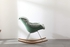 KAI Rocking Chair, Modern Nordic Lounge Chair, Lazy Chair with soft fabric Cushion By Daamudi (Sage Green)