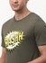 Graphic Printed Crew Neck Regular Fit T-Shirt Olive