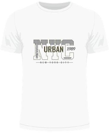 New York City 1989 Printed Classic Crew Neck Short Sleeve T-Shirt White
