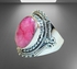 Sherif Gemstones Elegant Natural Red Ruby Gemstone 925 Sterling Silver Ring