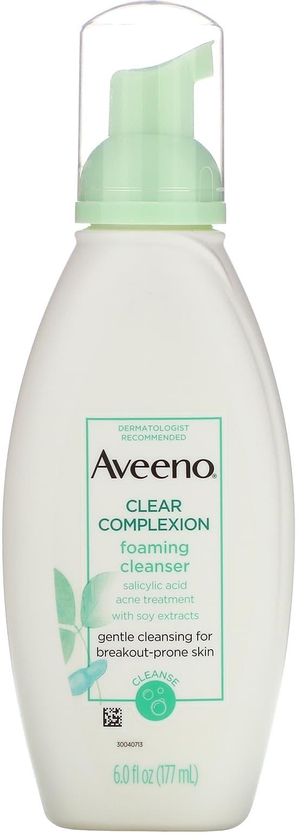 Aveeno‏, Active Naturals، منظف رغوة لبشرة واضحة، 6 أوقية سائلة (177 ملل)