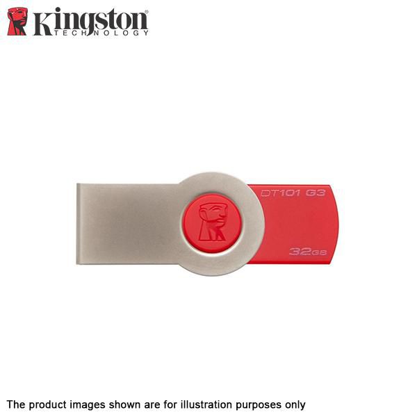 Kingston 32GB DataTraveler 101 G3 USB 3.0 / 2.0 Flash Drive (Red)