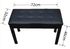 Mike Music Black Wood PU Leather Double Duet Piano Stool Keyboard Bench with Storage， Load 190kg (Double Duet Piano Stool Black)