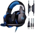G2000 Gaming Headset Deep Bass Computer Game Headphones With Microphone Led Light For Computer Pc Gamer By Kotion Each,Blue