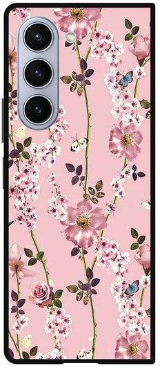 Protective Case Anti Scratch Shock Proof Bumper Cover For Samsung Galaxy Z Fold 5 Small Pink Flowers